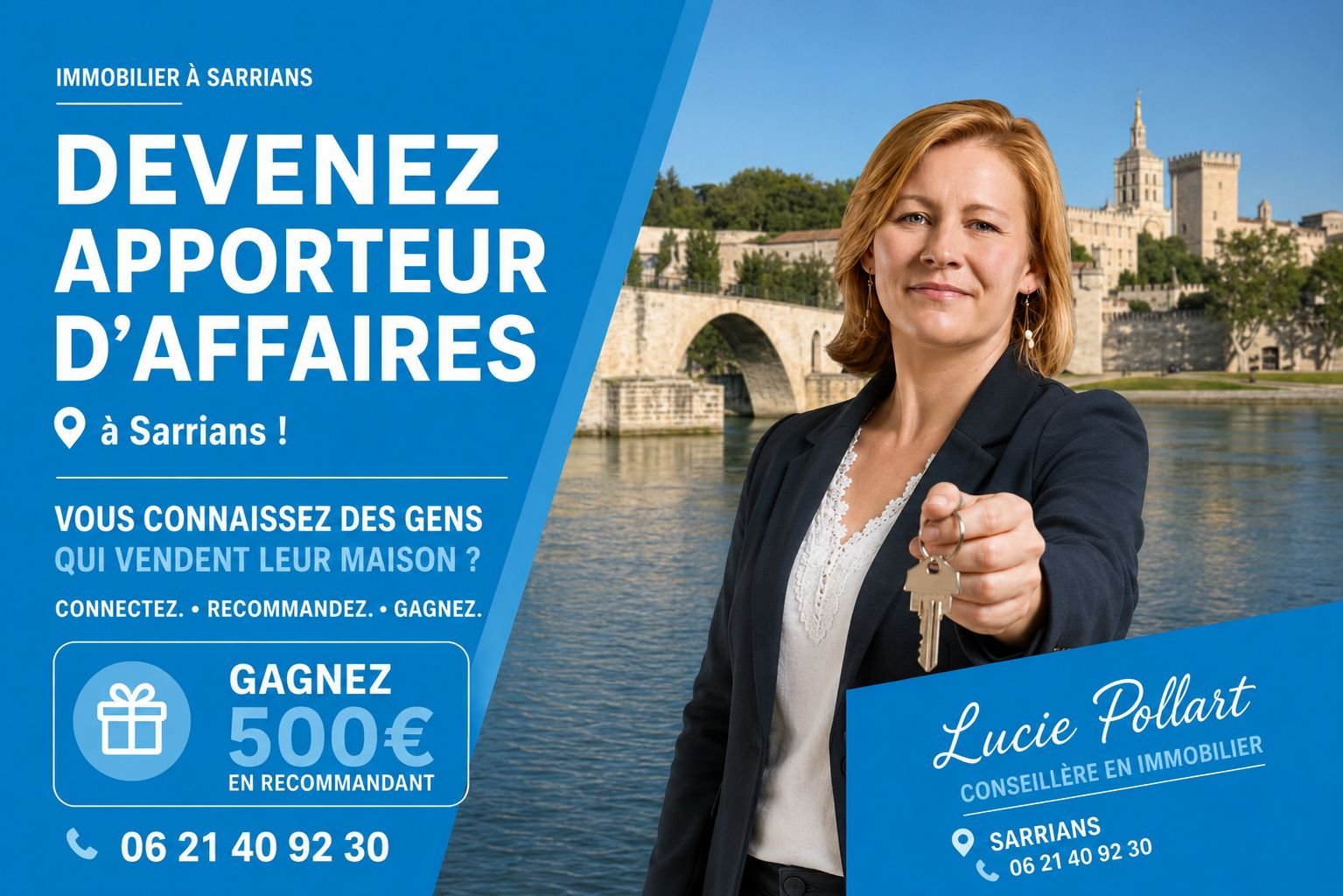 Devenez apporteur d'affaires immobilier à Sarrians avec Lucie Pollart