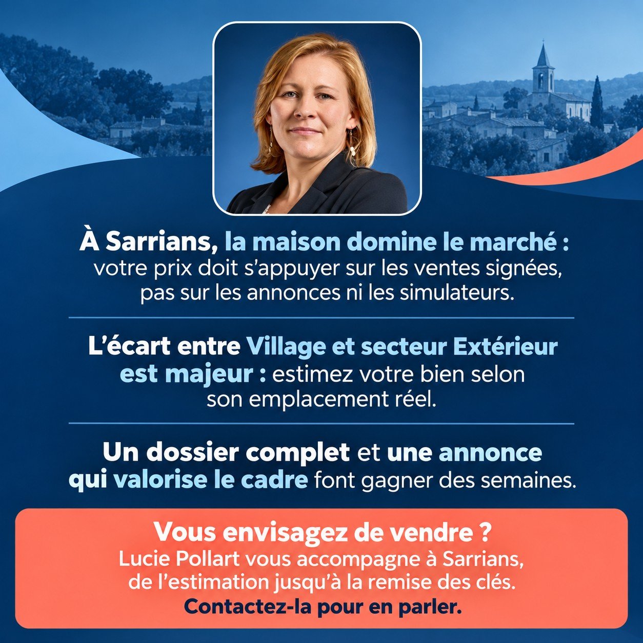 Infographie : les étapes clés pour vendre sa maison à Sarrians